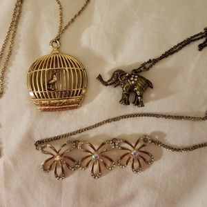 3 Claire's necklaces